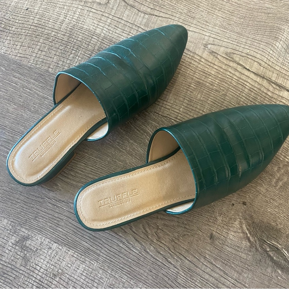 Croc print Mules